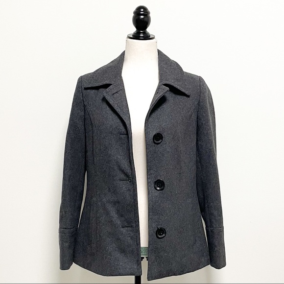 Nautica Wool Blend Single Breasted Button Pea Coat - Picture 5 of 9
